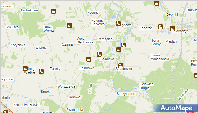 mapa Błędówko, Błędówko na mapie Targeo