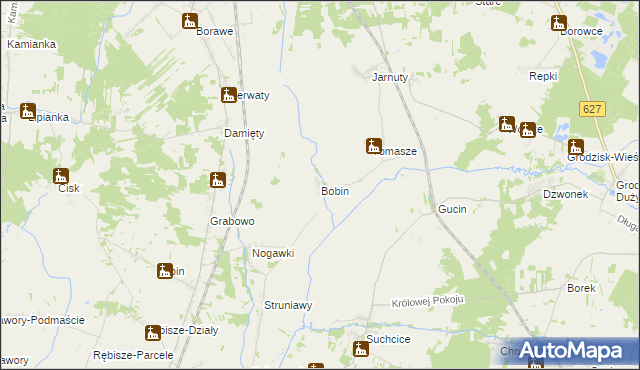 mapa Bobin gmina Czerwin, Bobin gmina Czerwin na mapie Targeo