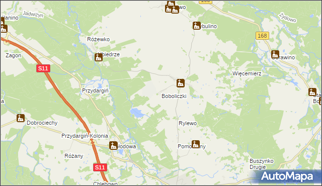 mapa Boboliczki, Boboliczki na mapie Targeo