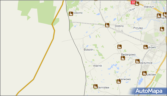 mapa Bobolin gmina Kołbaskowo, Bobolin gmina Kołbaskowo na mapie Targeo
