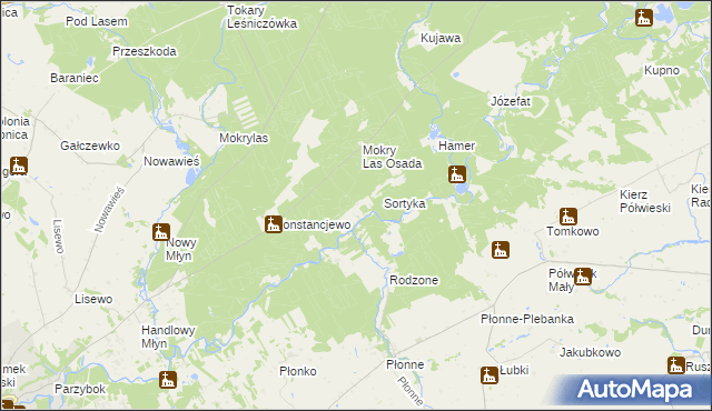 mapa Bobrowisko gmina Golub-Dobrzyń, Bobrowisko gmina Golub-Dobrzyń na mapie Targeo