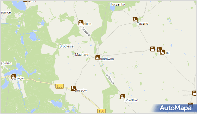 mapa Bobrówko gmina Strzelce Krajeńskie, Bobrówko gmina Strzelce Krajeńskie na mapie Targeo