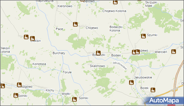 mapa Bodaczki, Bodaczki na mapie Targeo