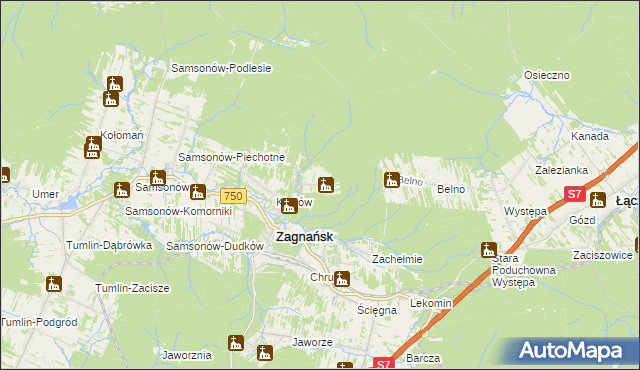 mapa Borowa Góra gmina Zagnańsk, Borowa Góra gmina Zagnańsk na mapie Targeo