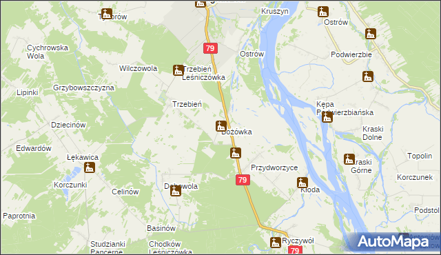 mapa Bożówka, Bożówka na mapie Targeo
