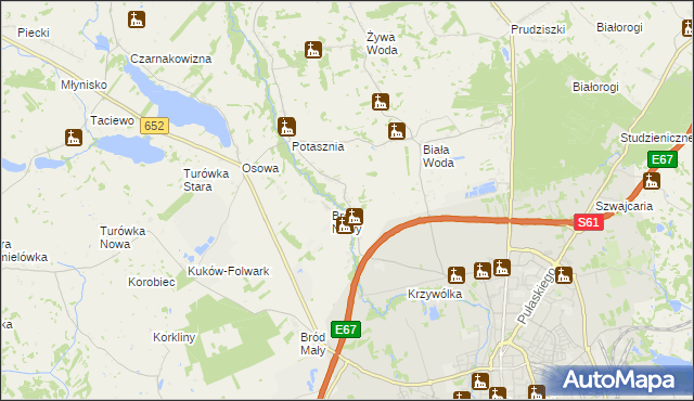 mapa Bród Stary, Bród Stary na mapie Targeo