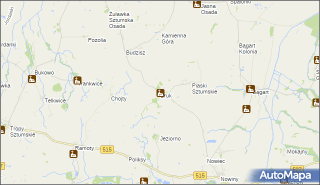 mapa Bruk gmina Dzierzgoń, Bruk gmina Dzierzgoń na mapie Targeo