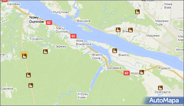 mapa Brwilno Dolne, Brwilno Dolne na mapie Targeo
