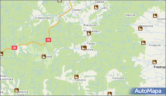 mapa Brylińce, Brylińce na mapie Targeo