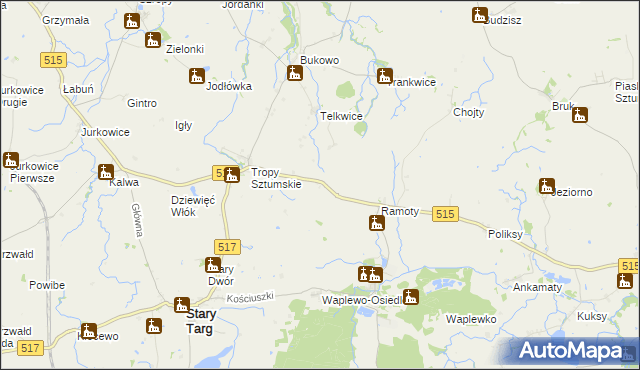 mapa Brzozówka gmina Stary Targ, Brzozówka gmina Stary Targ na mapie Targeo