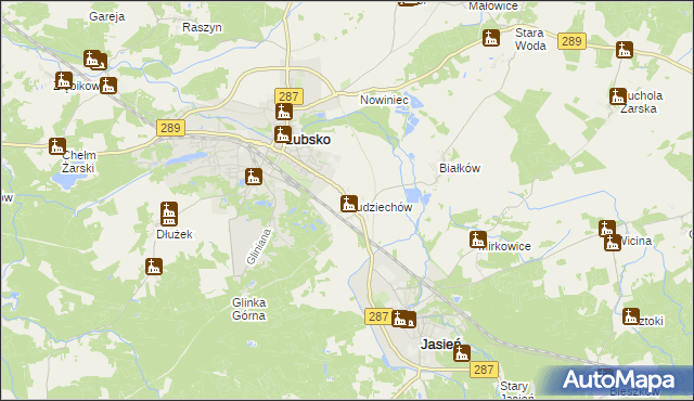 mapa Budziechów, Budziechów na mapie Targeo