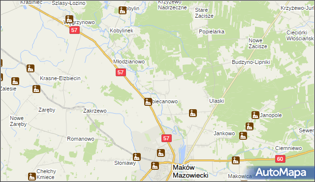 mapa Budzyno, Budzyno na mapie Targeo
