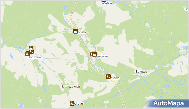 mapa Bukówko, Bukówko na mapie Targeo