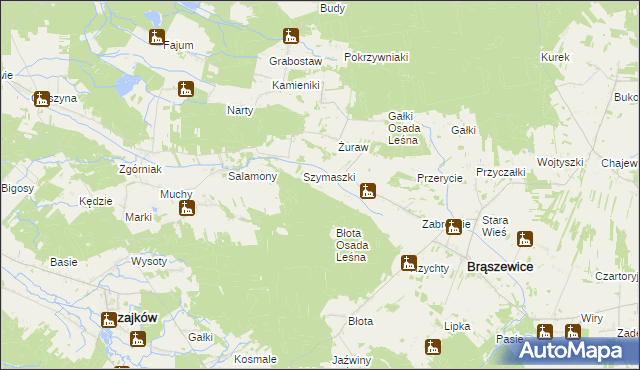 mapa Bukowskie, Bukowskie na mapie Targeo