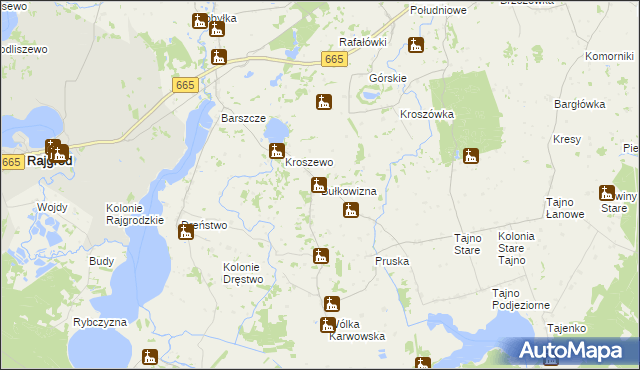 mapa Bułkowizna, Bułkowizna na mapie Targeo