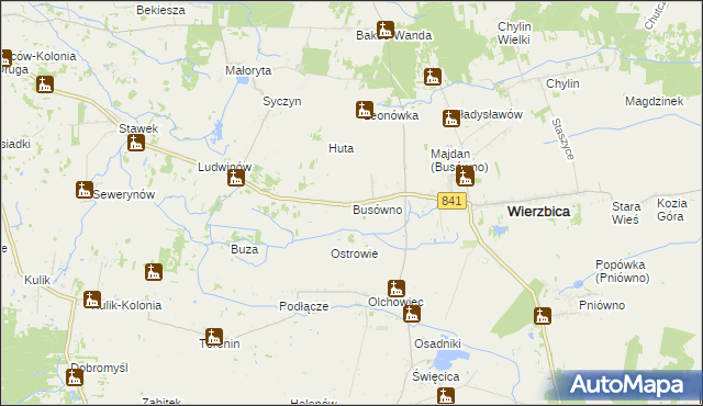 mapa Busówno, Busówno na mapie Targeo