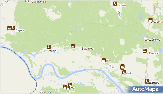 mapa Bytomiec, Bytomiec na mapie Targeo