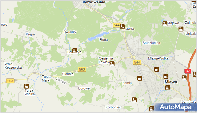 mapa Cegielnia Lewicka, Cegielnia Lewicka na mapie Targeo