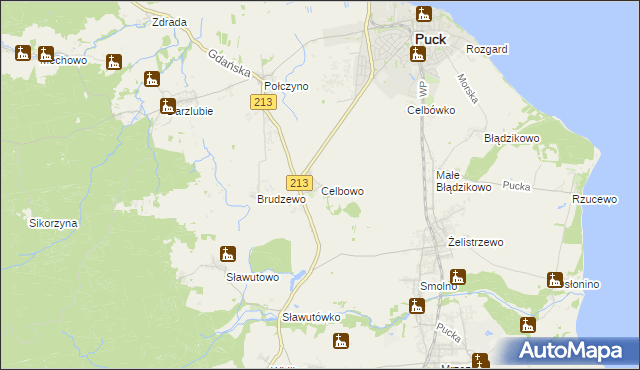 mapa Celbowo, Celbowo na mapie Targeo