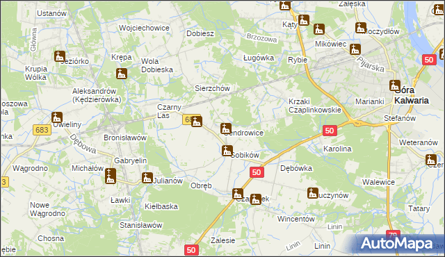 mapa Cendrowice, Cendrowice na mapie Targeo