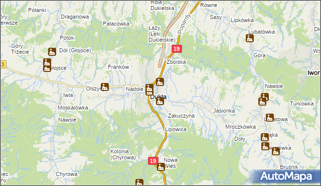 mapa Cergowa, Cergowa na mapie Targeo