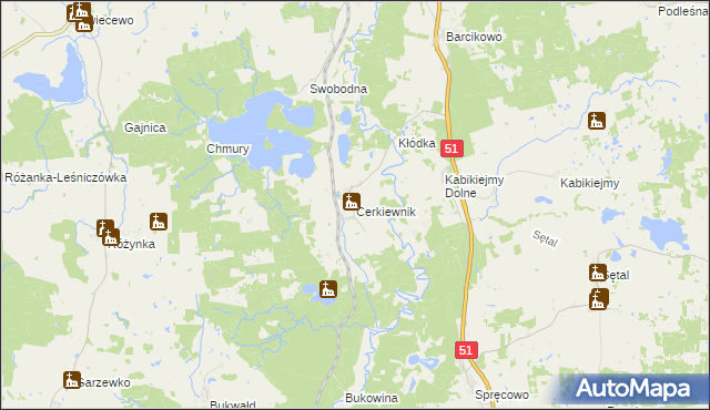 mapa Cerkiewnik, Cerkiewnik na mapie Targeo