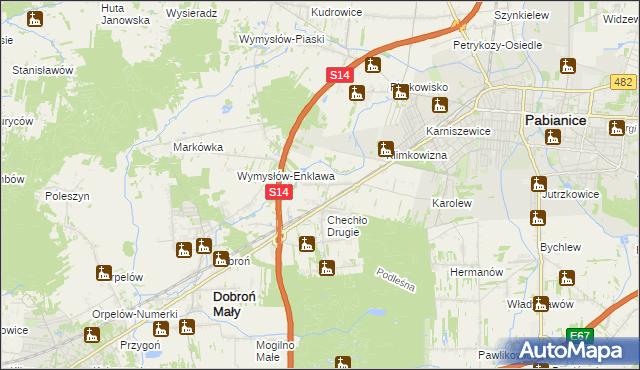 mapa Chechło Pierwsze, Chechło Pierwsze na mapie Targeo
