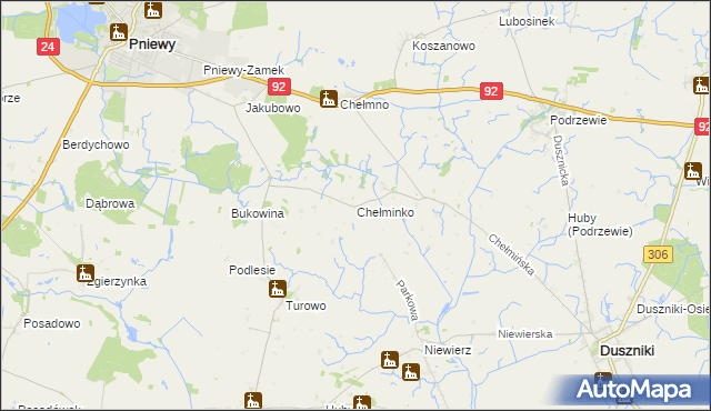 mapa Chełminko, Chełminko na mapie Targeo