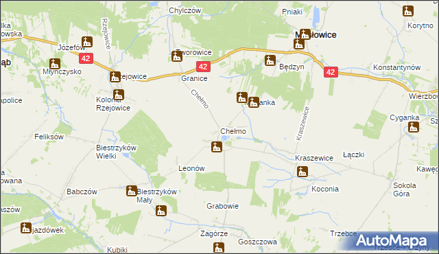mapa Chełmo, Chełmo na mapie Targeo