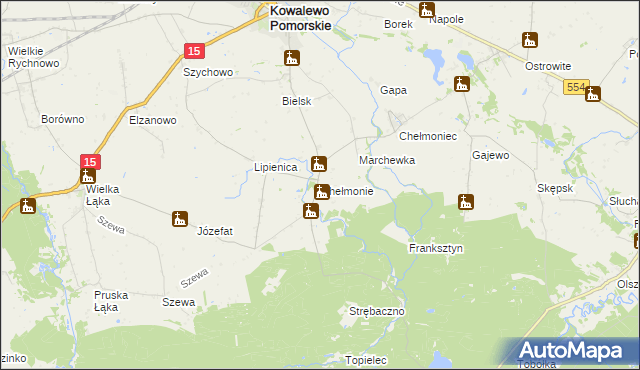 mapa Chełmonie, Chełmonie na mapie Targeo