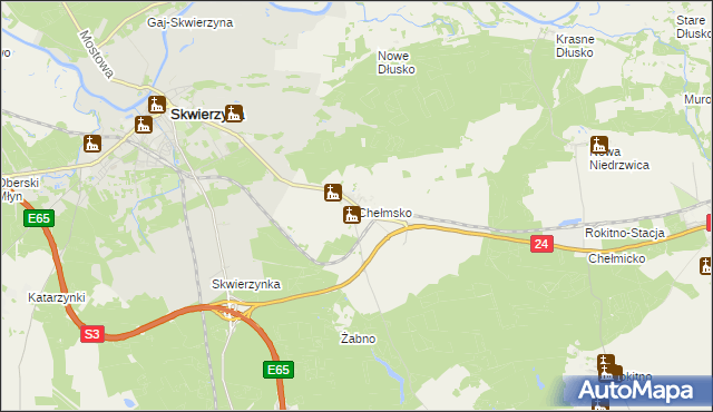 mapa Chełmsko, Chełmsko na mapie Targeo