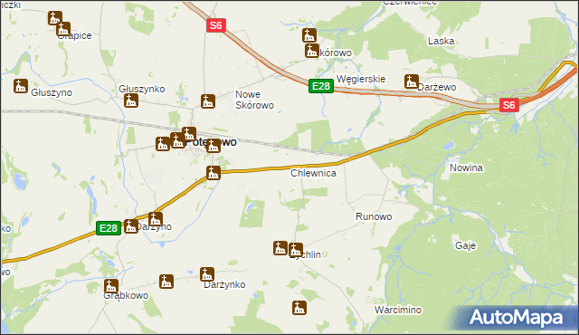 mapa Chlewnica, Chlewnica na mapie Targeo