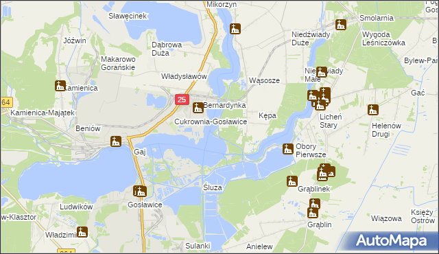 mapa Chmielnik gmina Ślesin, Chmielnik gmina Ślesin na mapie Targeo