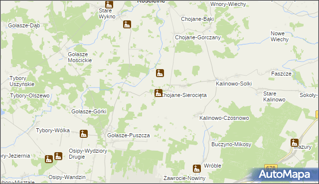 mapa Chojane-Sierocięta, Chojane-Sierocięta na mapie Targeo