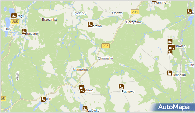 mapa Chorówko, Chorówko na mapie Targeo