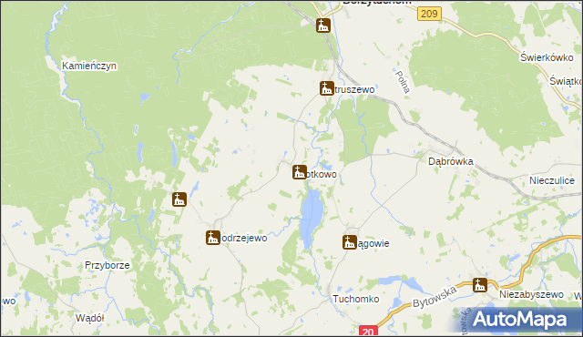 mapa Chotkowo, Chotkowo na mapie Targeo