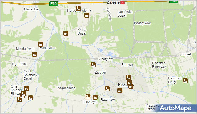 mapa Chotyłów, Chotyłów na mapie Targeo