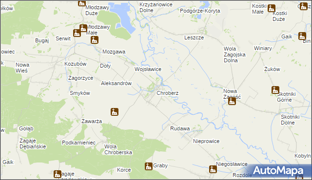 mapa Chroberz, Chroberz na mapie Targeo