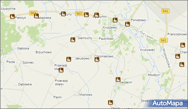 mapa Chromakowo, Chromakowo na mapie Targeo