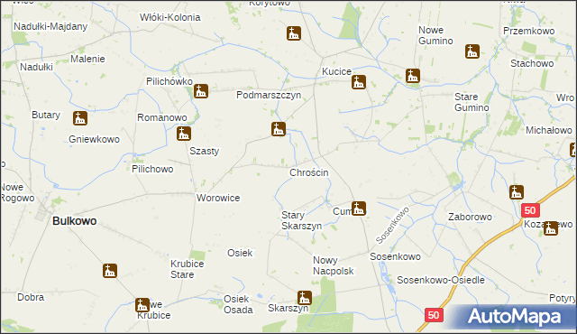mapa Chrościn, Chrościn na mapie Targeo