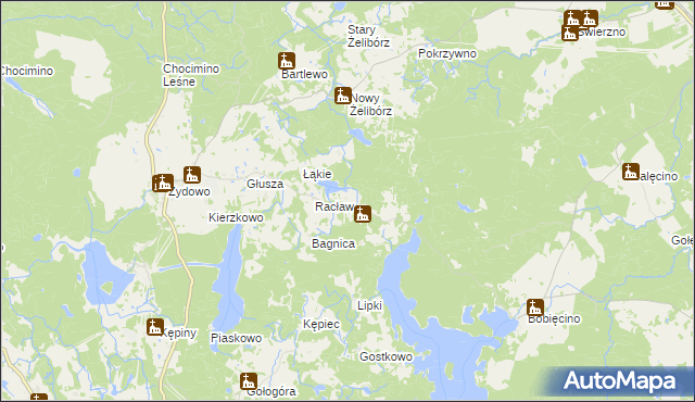 mapa Chróstowo gmina Polanów, Chróstowo gmina Polanów na mapie Targeo