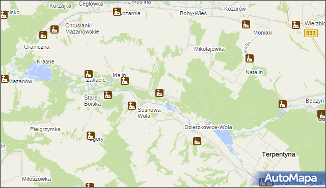 mapa Chruślanki Józefowskie, Chruślanki Józefowskie na mapie Targeo