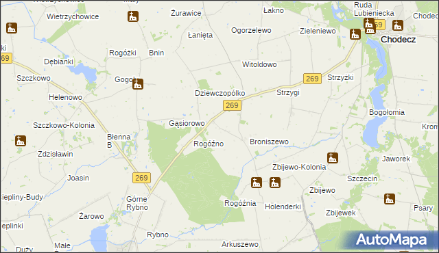 mapa Chrustowo gmina Przedecz, Chrustowo gmina Przedecz na mapie Targeo