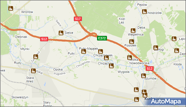 mapa Chrząchówek, Chrząchówek na mapie Targeo