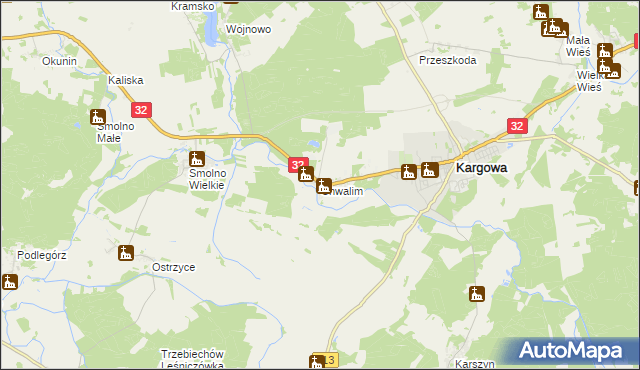 mapa Chwalim, Chwalim na mapie Targeo