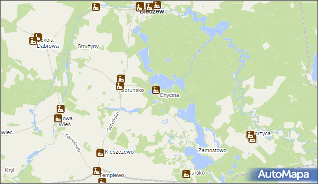mapa Chycina, Chycina na mapie Targeo