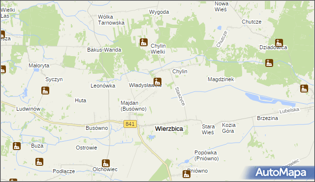 mapa Chylin Mały, Chylin Mały na mapie Targeo