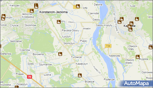 mapa Cieciszew, Cieciszew na mapie Targeo