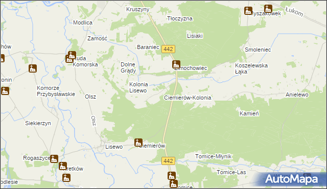 mapa Ciemierów-Kolonia, Ciemierów-Kolonia na mapie Targeo