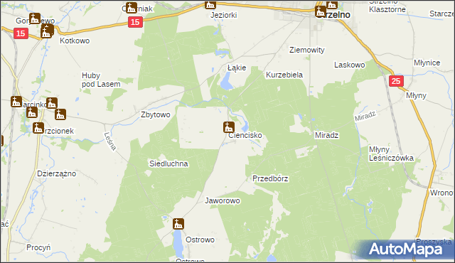 mapa Ciencisko, Ciencisko na mapie Targeo